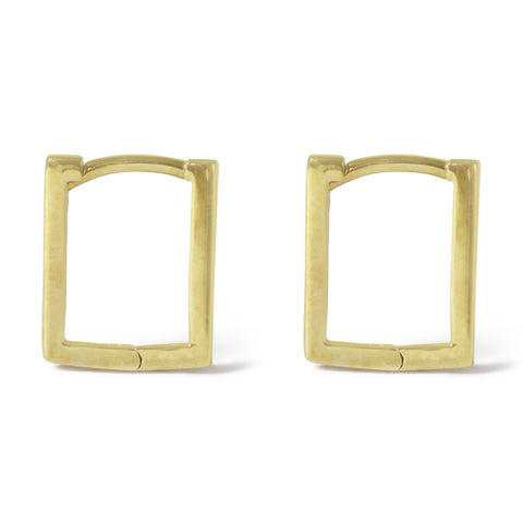 14K Rectangle Ear Huggies - MOVIDA 