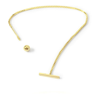 14K Bar Ear Threader - MOVIDA 