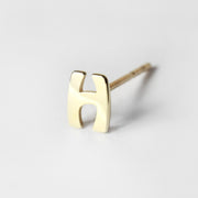 14K Letter Stud - H - MOVIDA 
