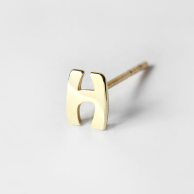 14K Letter Stud - H - MOVIDA 