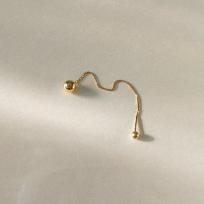 14K Orb Ear Threader - MOVIDA 