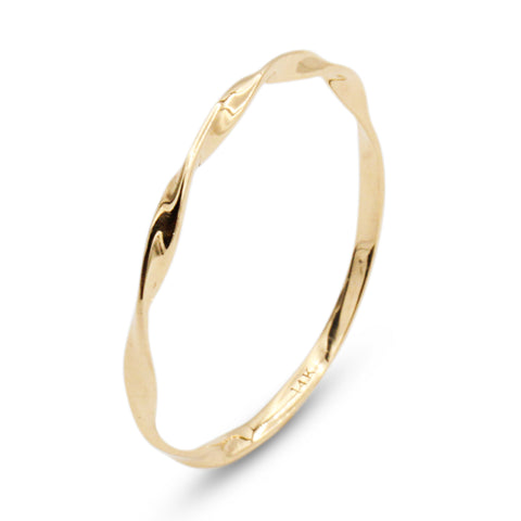 14K Twist (Midi/Pinky) Ring - MOVIDA 