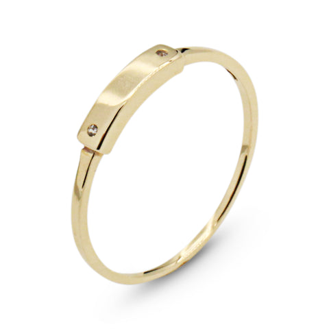 14K Spark Bar Ring - MOVIDA 
