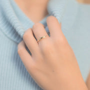 14K Spark Bar Ring - MOVIDA 