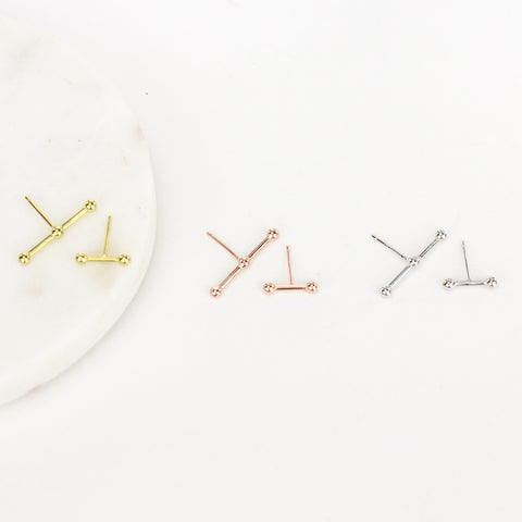 Quinn Asymmetrical Ear Studs - MOVIDA 