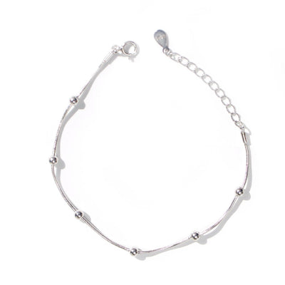 Sterling Silver Bead Bracelet - MOVIDA 