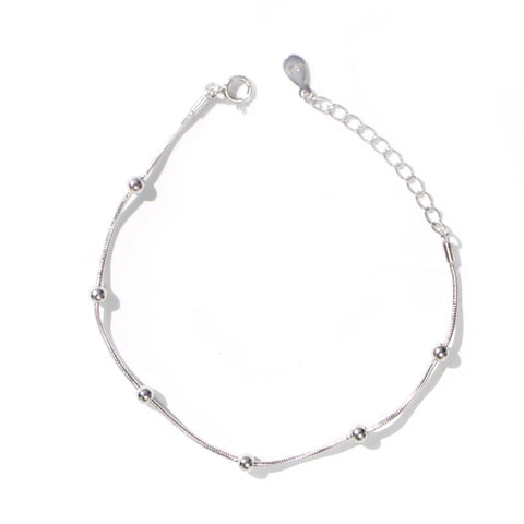 Sterling Silver Bead Bracelet - MOVIDA 