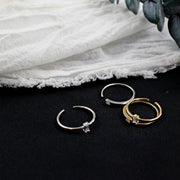 Krystal Baguette Ring Set - MOVIDA 