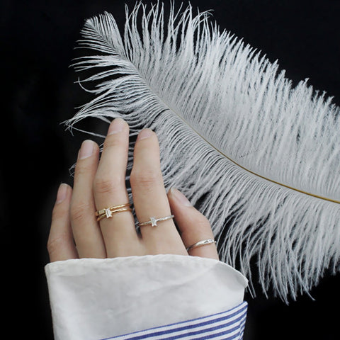 Krystal Baguette Ring Set - MOVIDA 