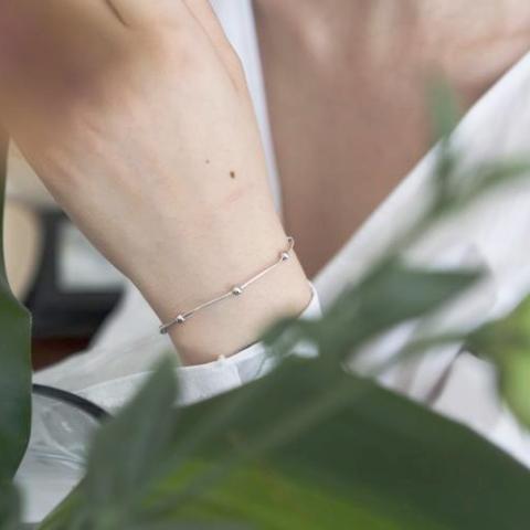 Sterling Silver Bead Bracelet - MOVIDA 