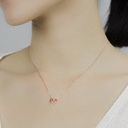 Geometric Heart Necklace - MOVIDA 