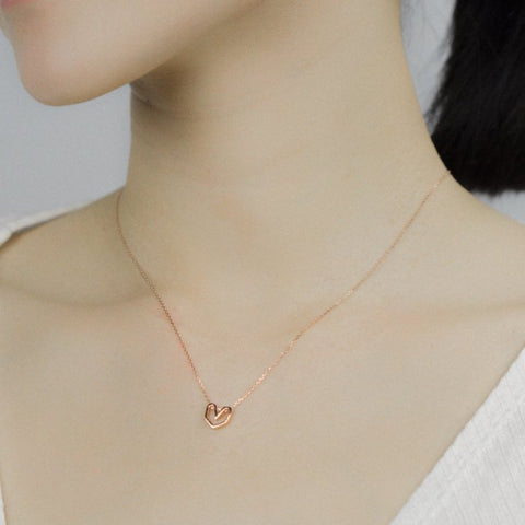 Geometric Heart Necklace - MOVIDA 