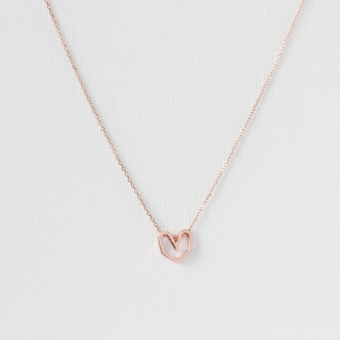 Geometric Heart Necklace - MOVIDA 