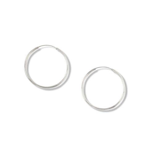Classic Silver Hoops - MOVIDA 